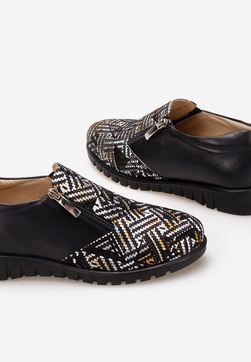 Viacfarebné kožené polobotky Isola V5