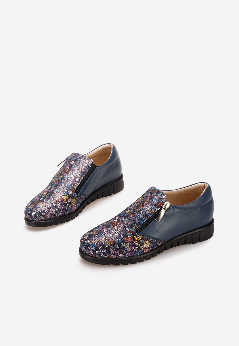 Viacfarebné kožené polobotky Isola V4