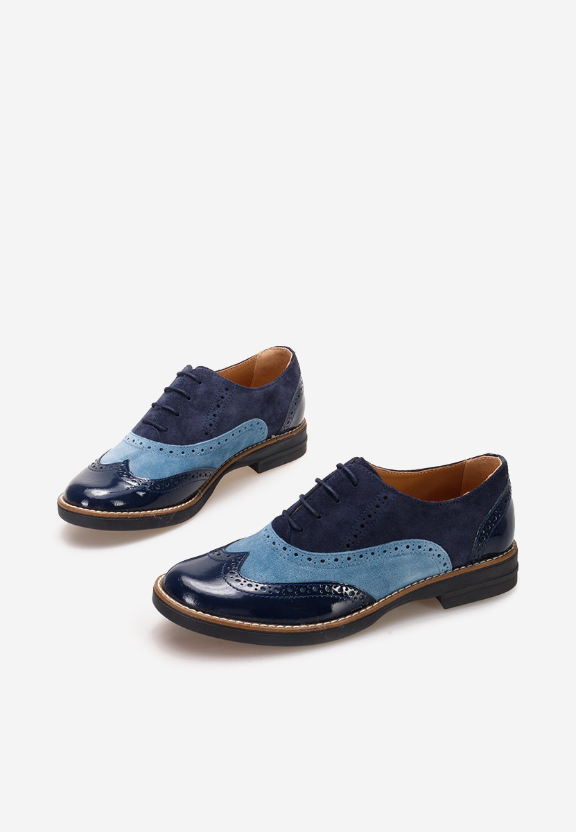 Tmavě modré dámské brogue obuv Emily V7 Tmavě modré dámské brogue obuv Emily V7