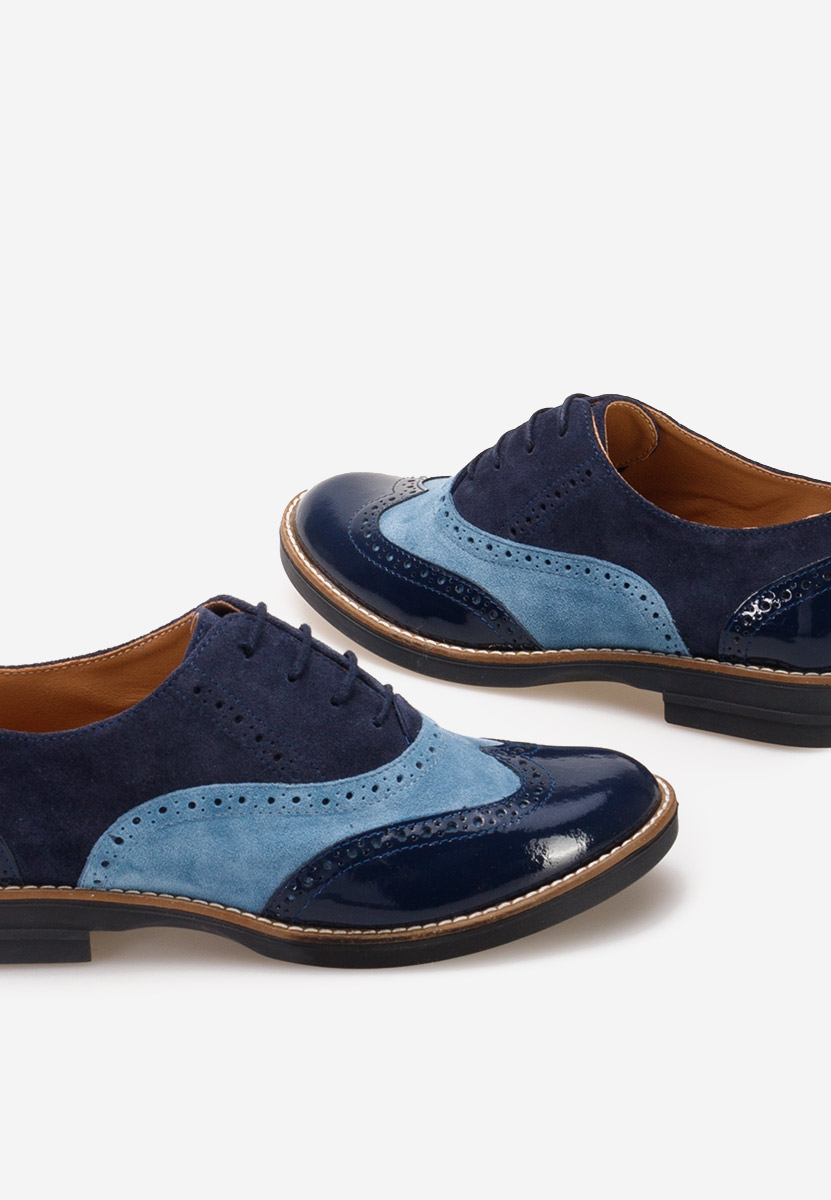 Tmavě modré dámské brogue obuv Emily V7 Tmavě modré dámské brogue obuv Emily V7