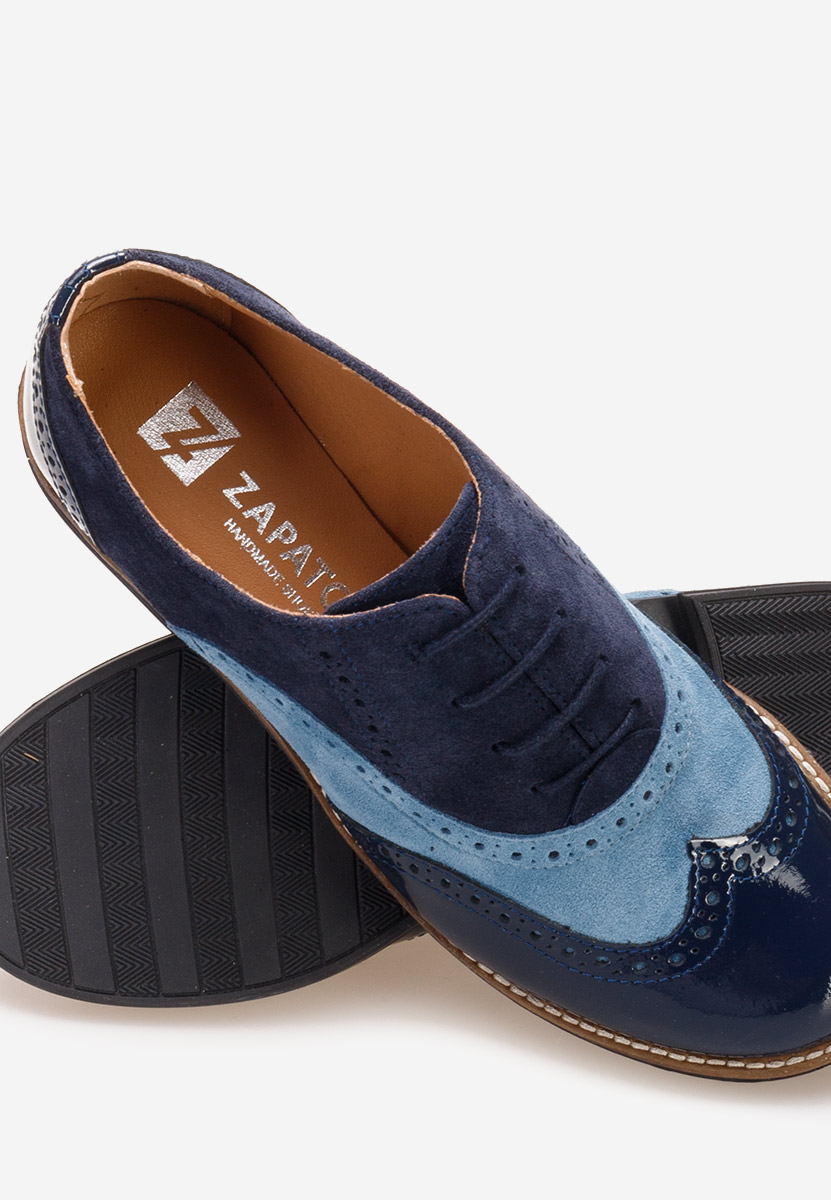 Tmavě modré dámské brogue obuv Emily V7 Tmavě modré dámské brogue obuv Emily V7