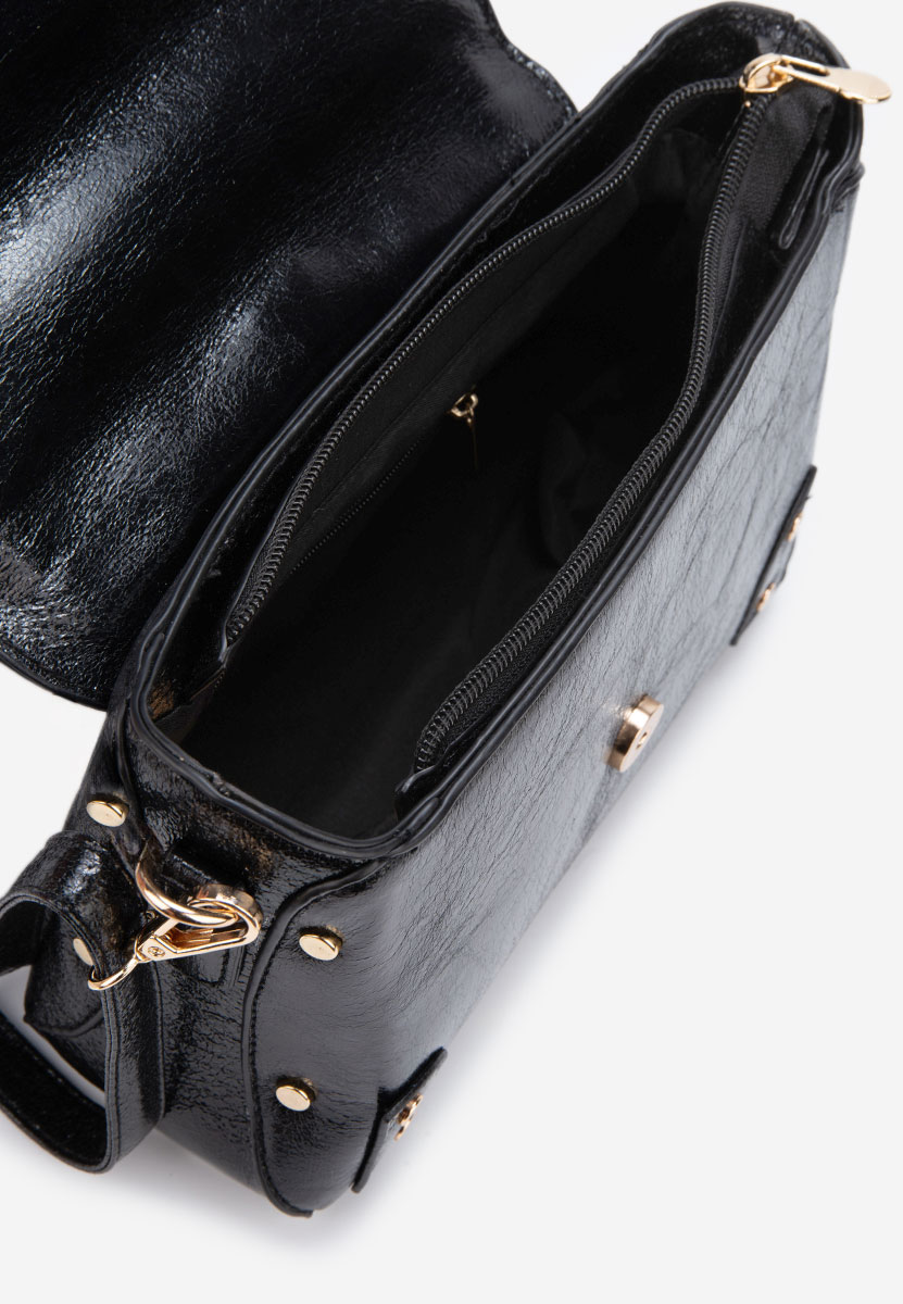 Černá rukojeť kabelky Aneka