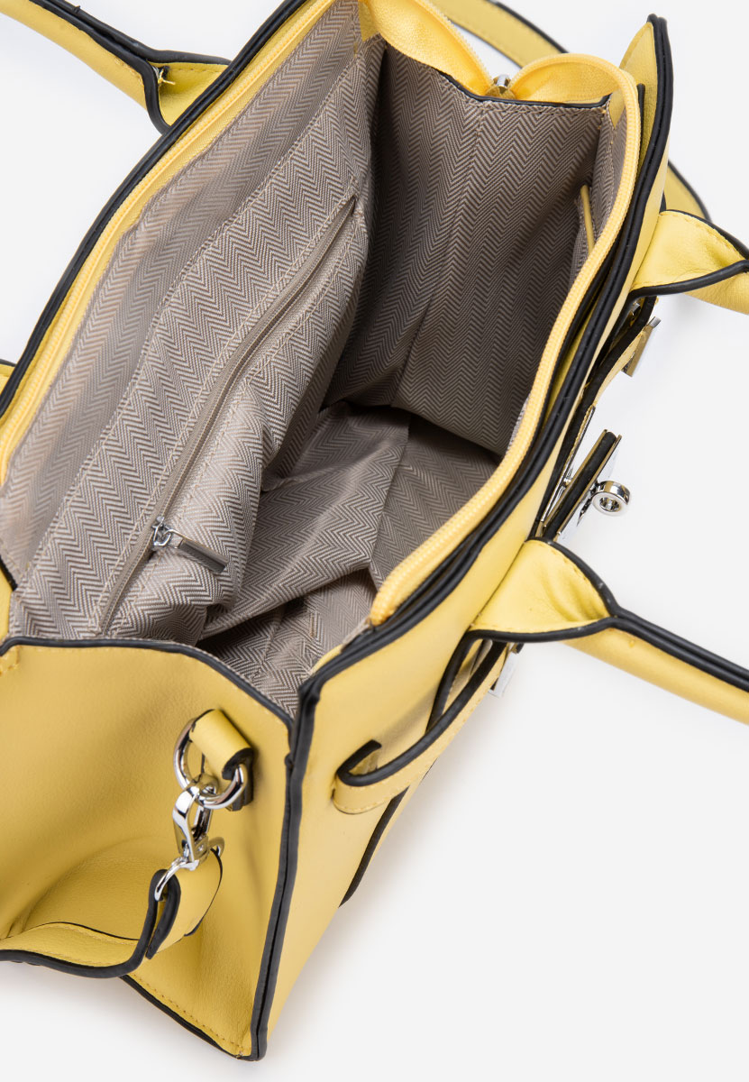 Žlutá rukojeť kabelky Yvesa