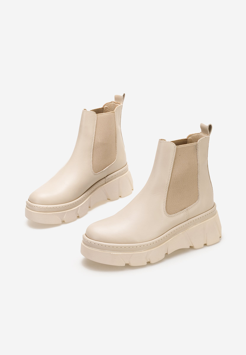 Béžové dámské chelsea boty Avelyn
