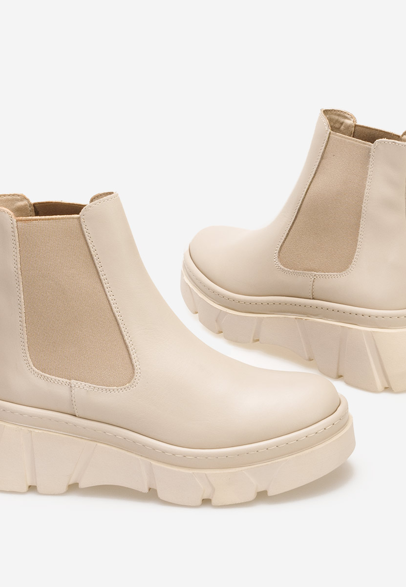 Béžové dámské chelsea boty Avelyn