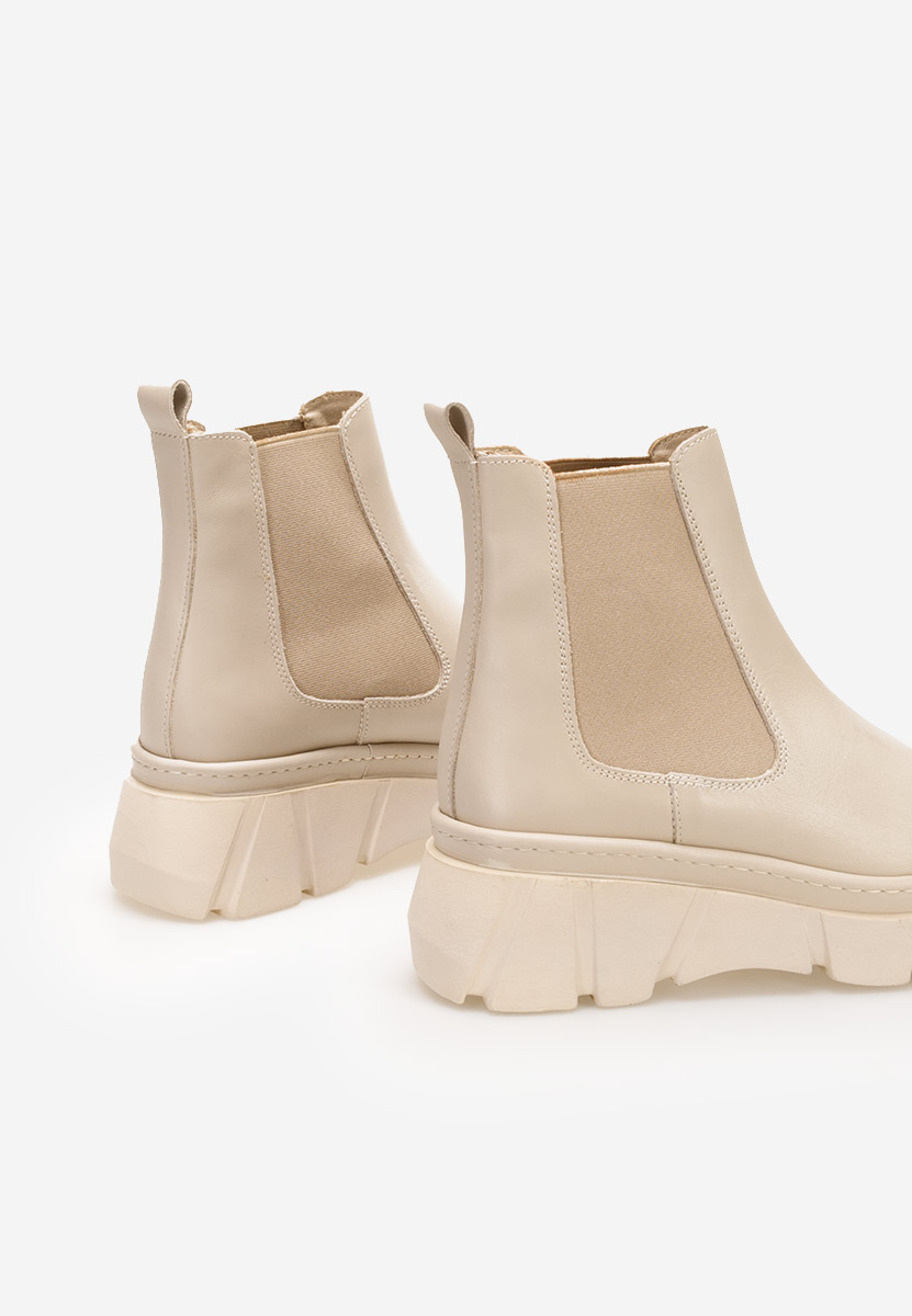 Béžové dámské chelsea boty Avelyn
