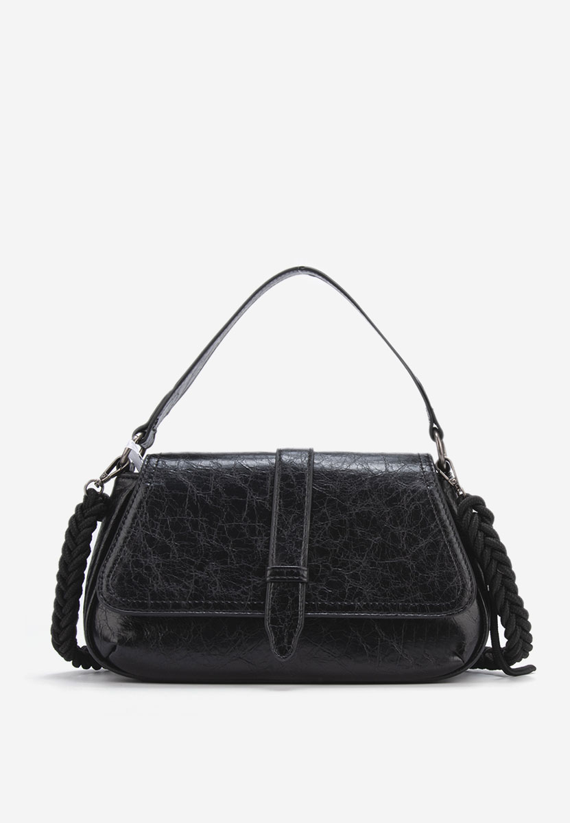 Černá rukojeť kabelky Tinsia