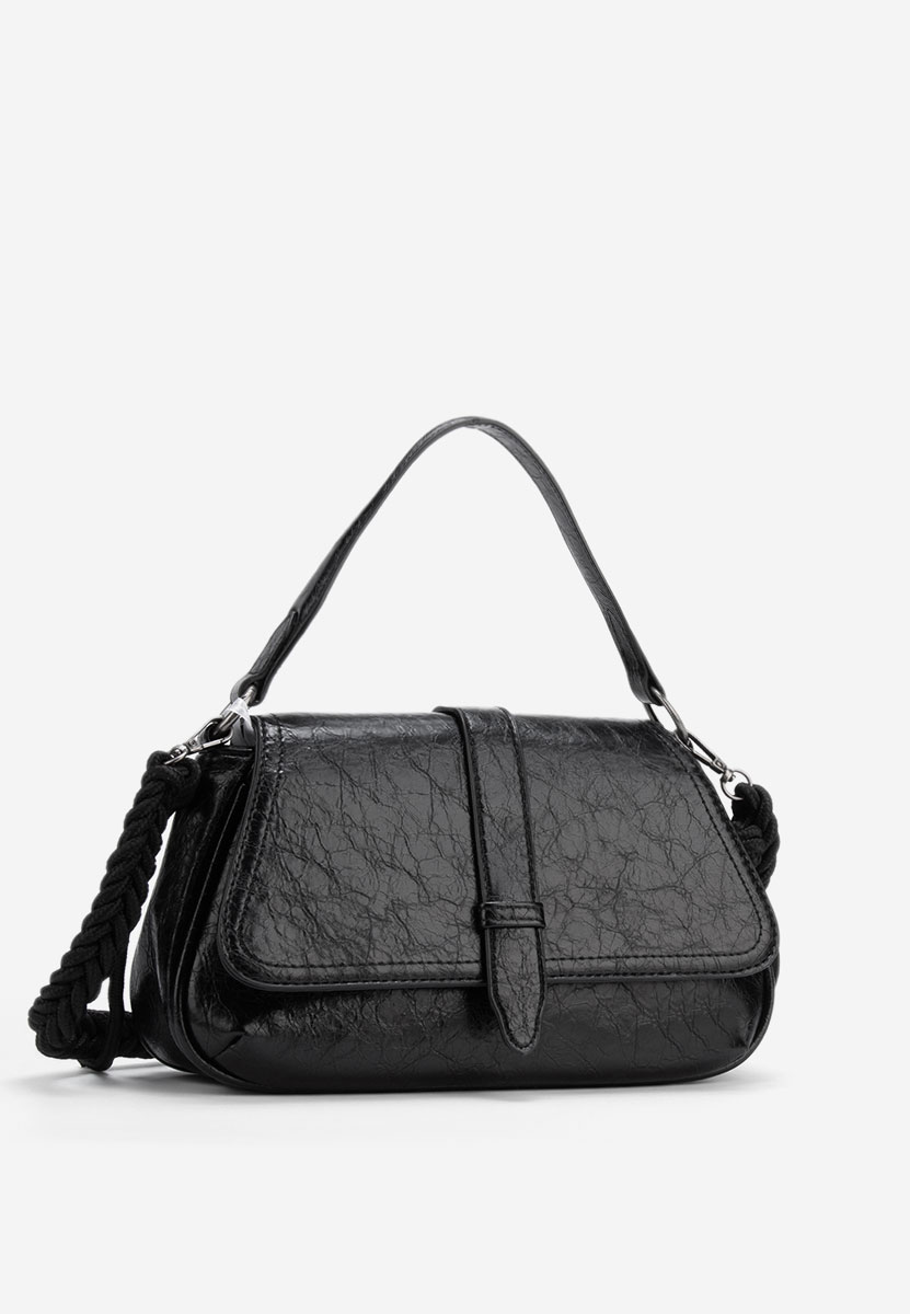 Černá rukojeť kabelky Tinsia