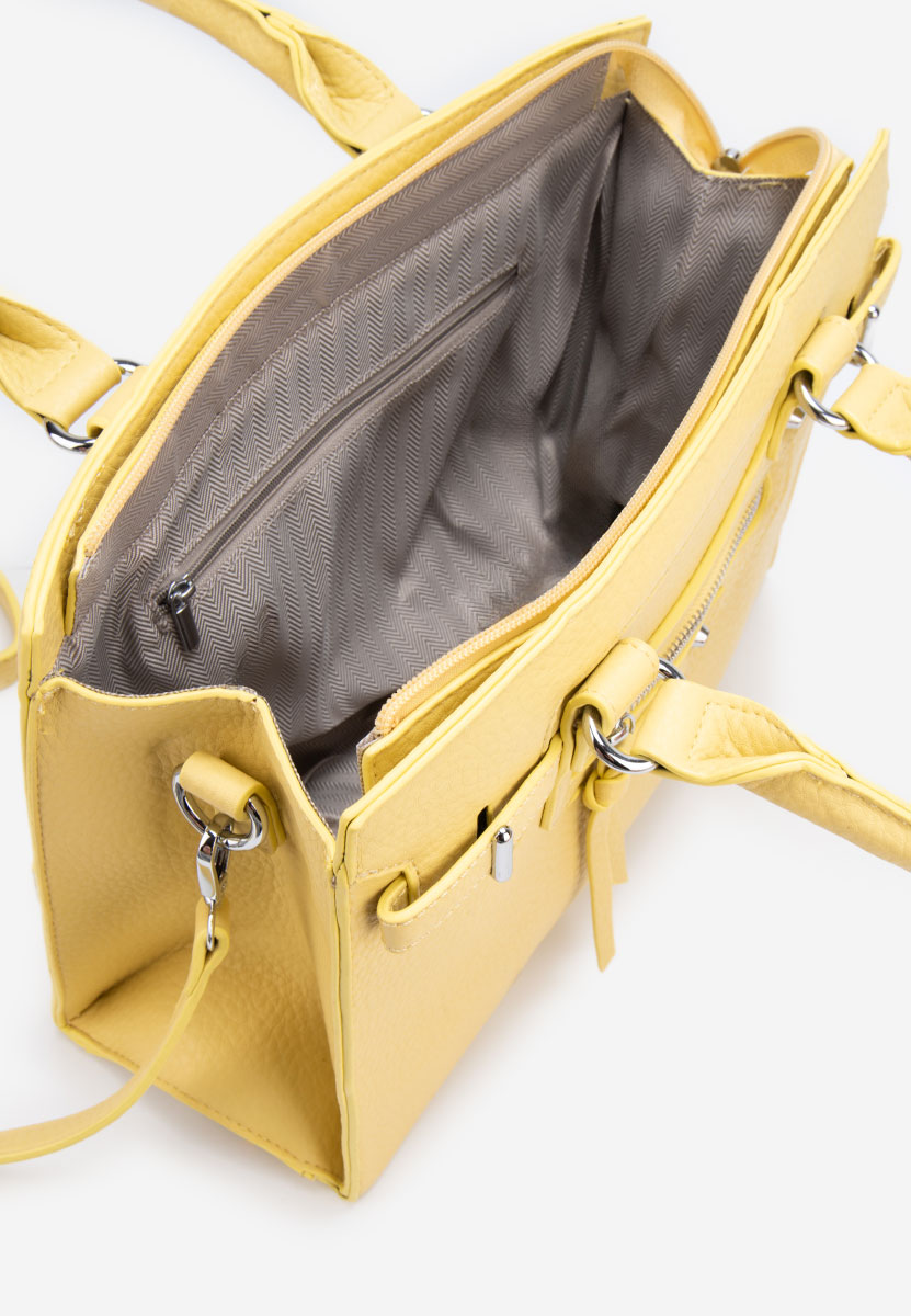 Žlutá rukojeť kabelky Lentia