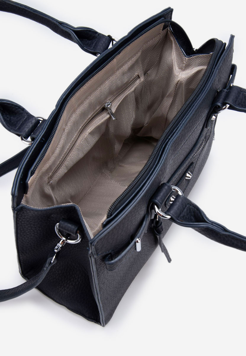 Tmavě modré kancelářská kabelka Lentia