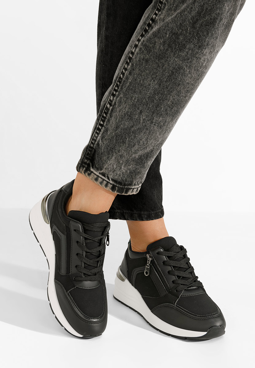 Černé dámské tenisky na klínku Henia