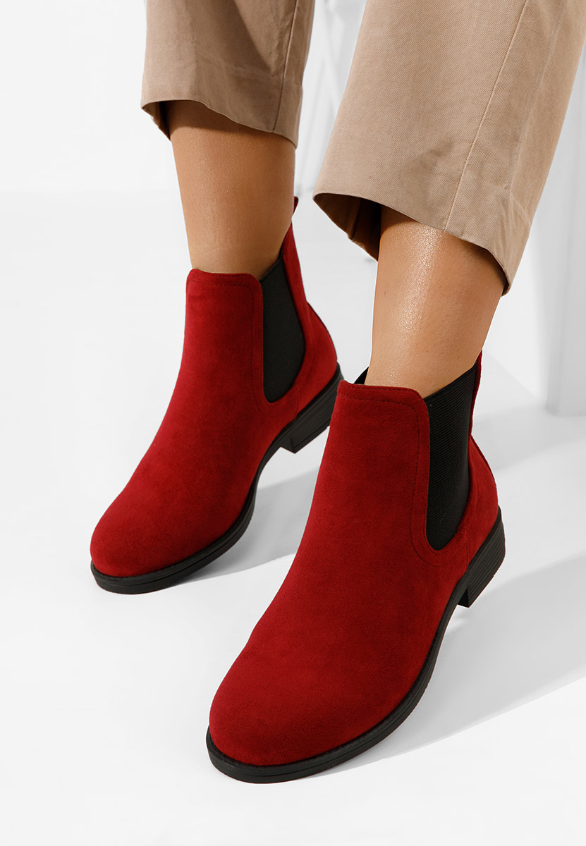 Červené dámské chelsea boty Zelmira