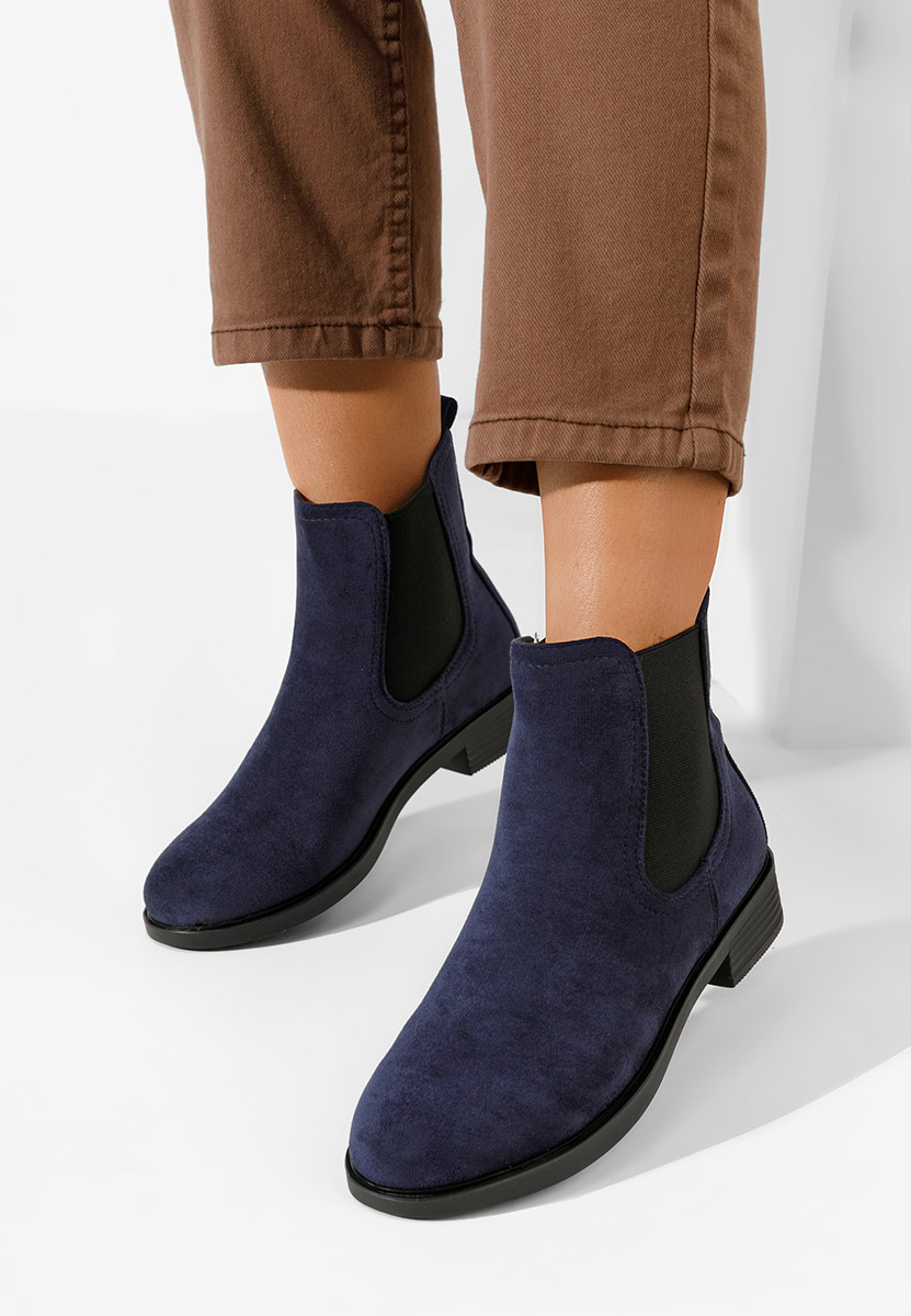 Tmavě modré dámské kotníkové boty Zelmira