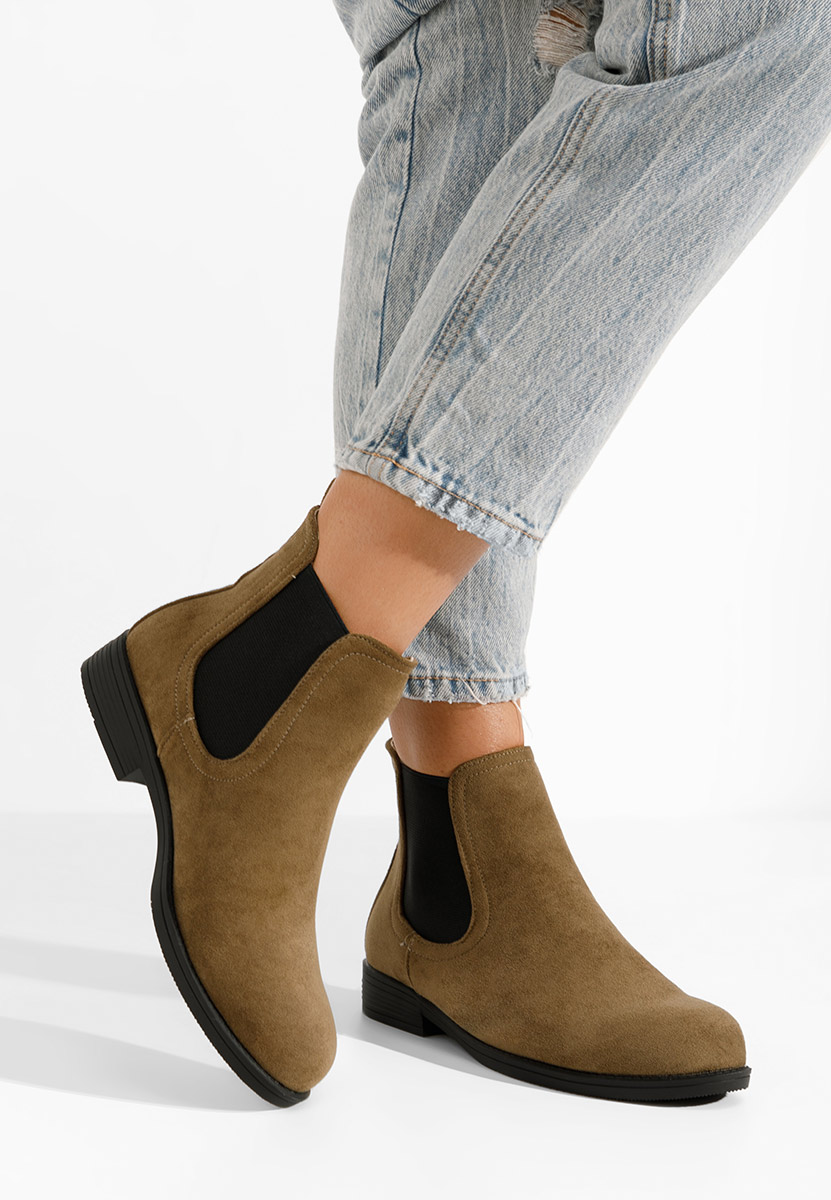 Zelené dámské kotníkové boty Zelmira