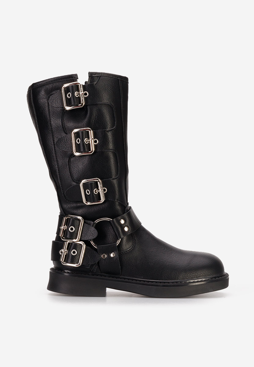 Černé dívčí kozačky Radella