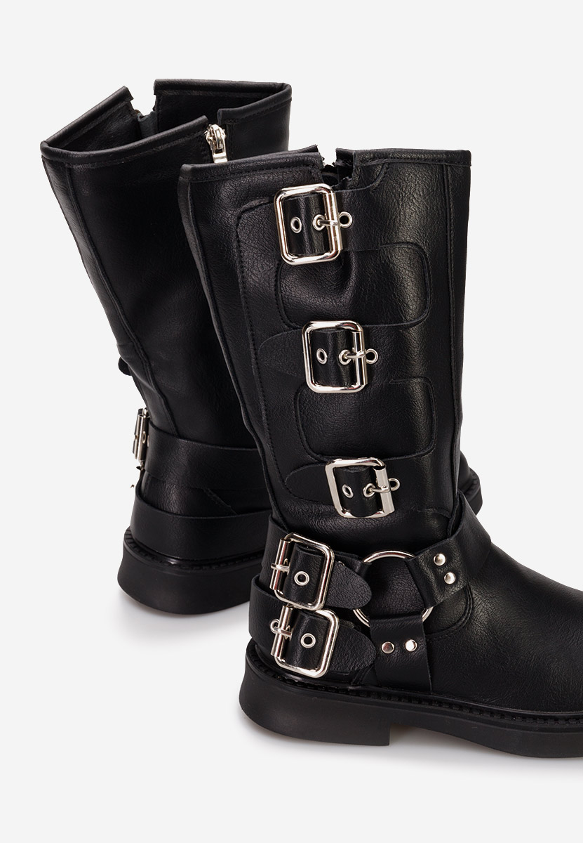 Černé dívčí kozačky Radella