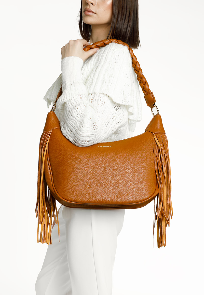 Hnedé rukojeť kabelky Zenith