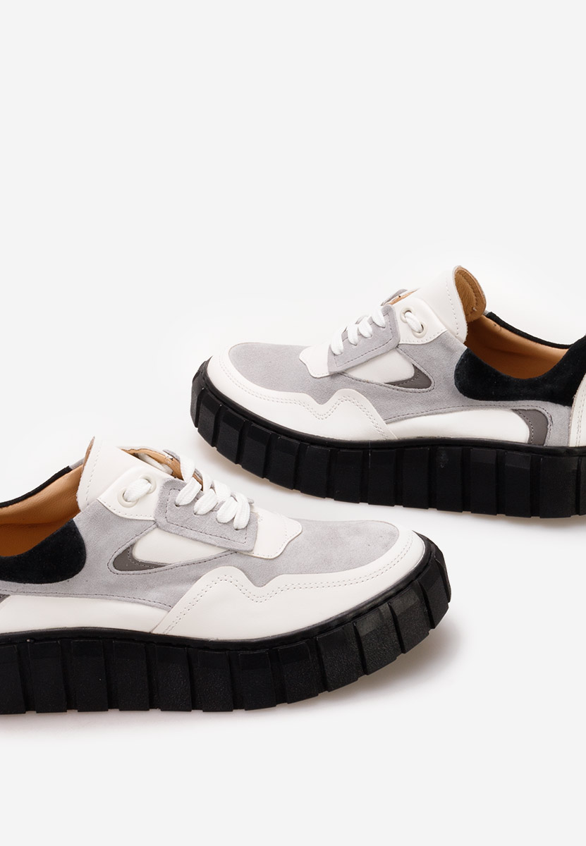 Bílé kožené dámské sneakersy Caera