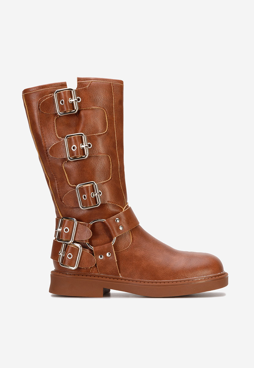 Hnedé dívčí kozačky Radella