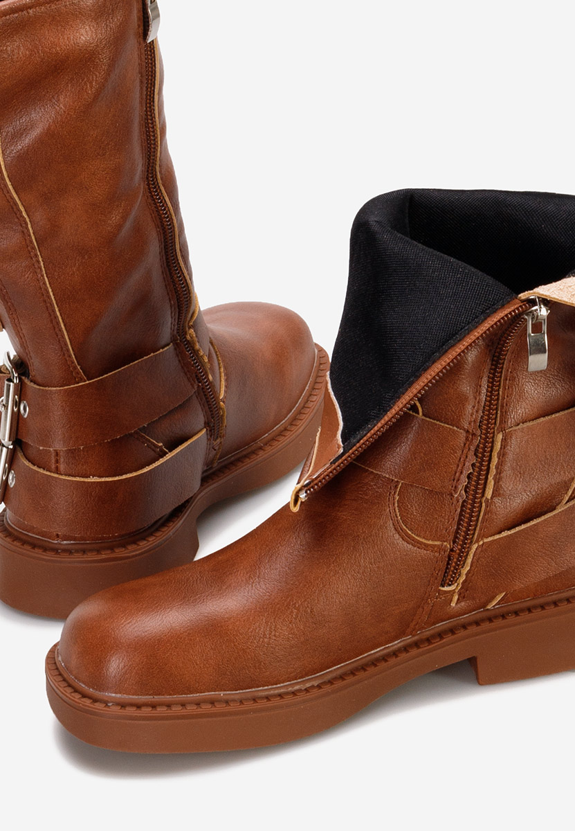 Hnedé dívčí kozačky Radella