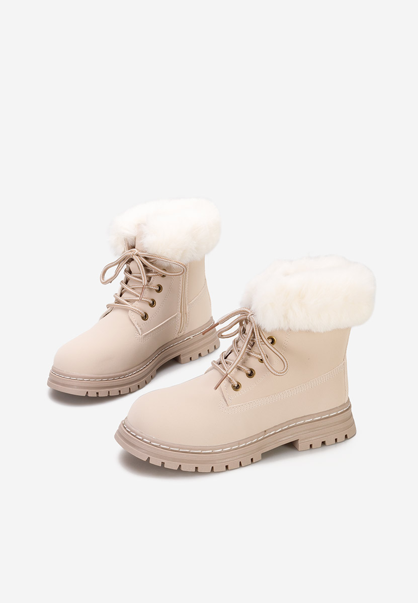 Béžové dětské kotníkové boty Nimble