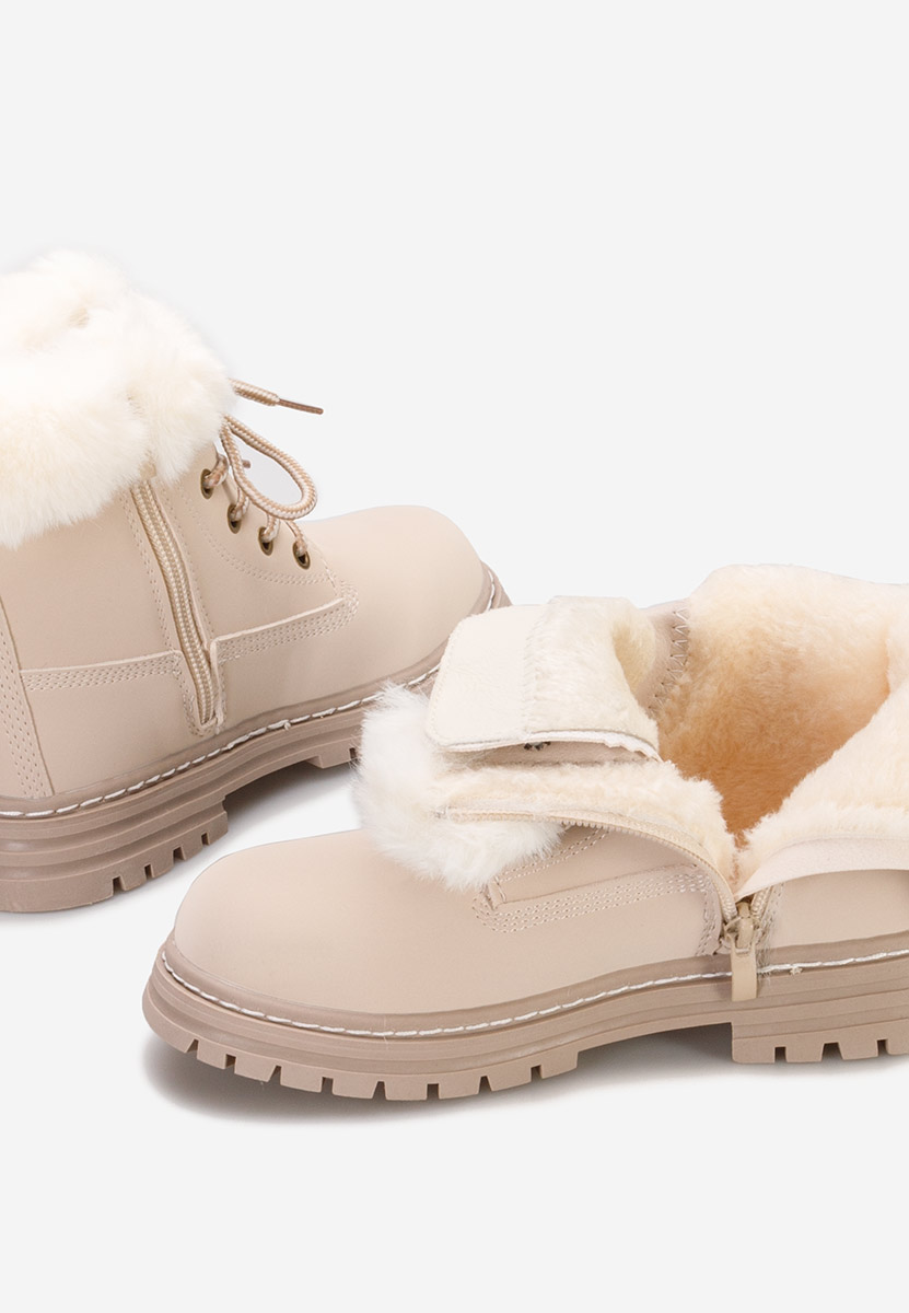 Béžové dětské kotníkové boty Nimble