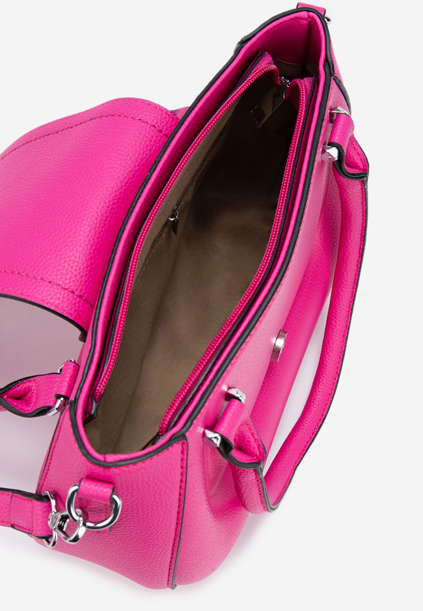 Fuchsiové rukojeť kabelky Laera V3