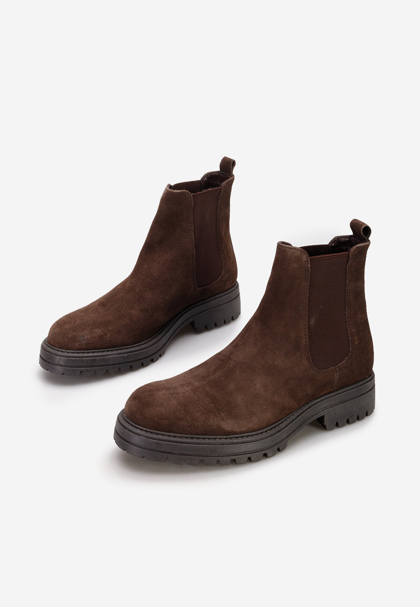 Hnedé pánské kožené kotníkové boty Zarion V2