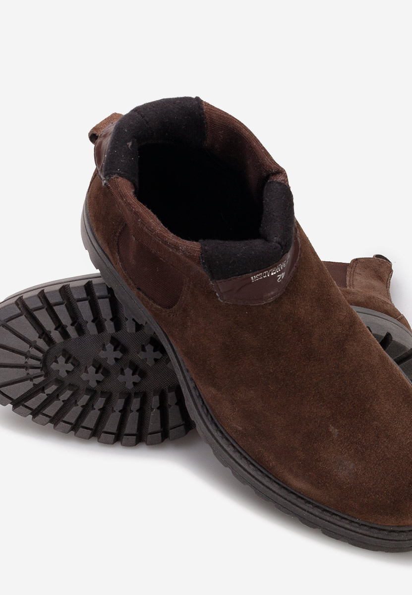 Hnedé pánské kožené kotníkové boty Zarion V2