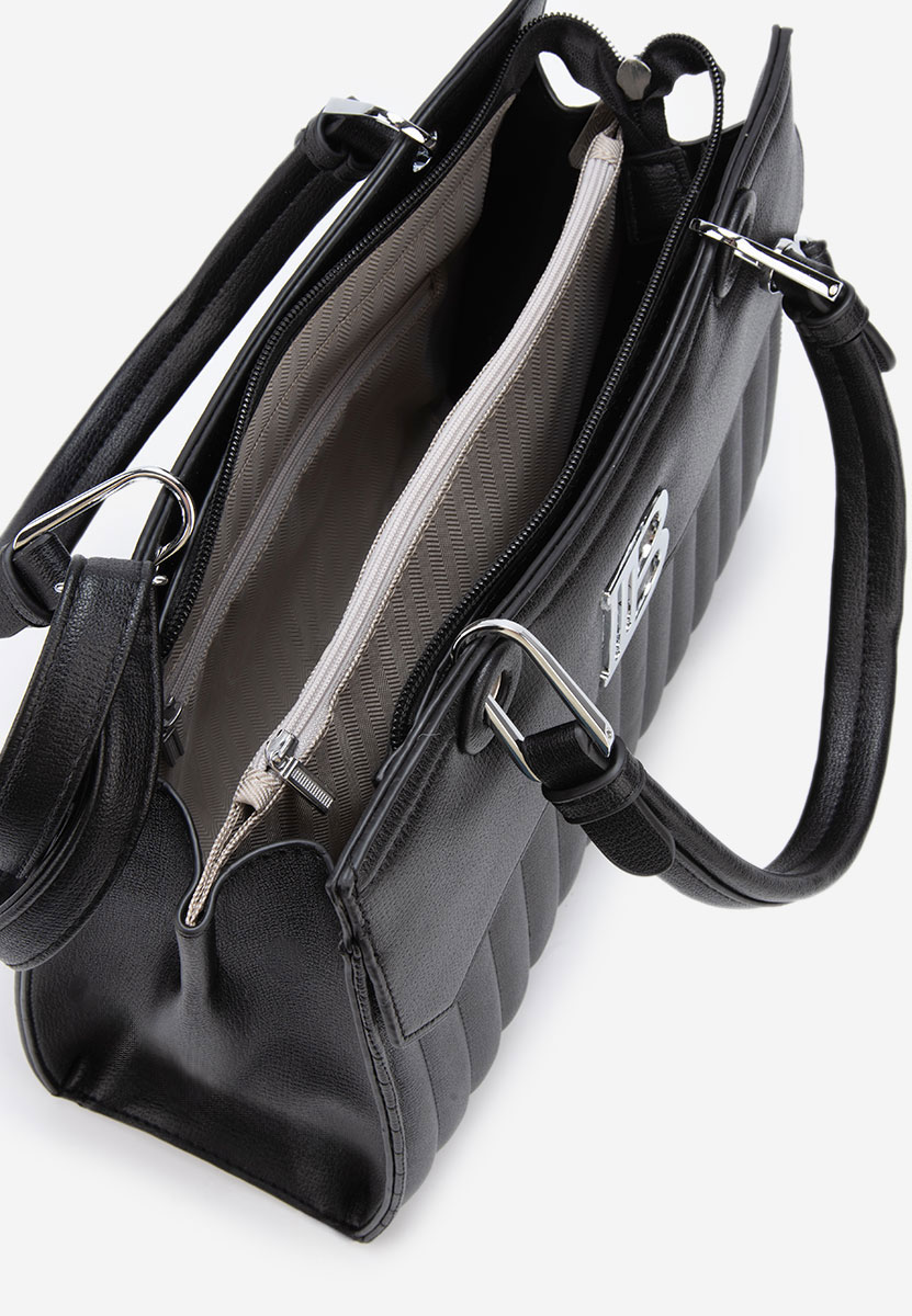 Černá rukojeť kabelky Breda