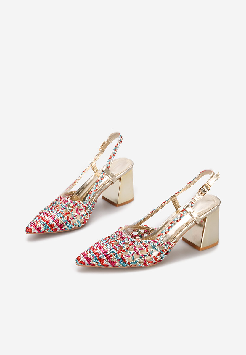 Viacfarebné lodičky s otevřenou pätou Letira