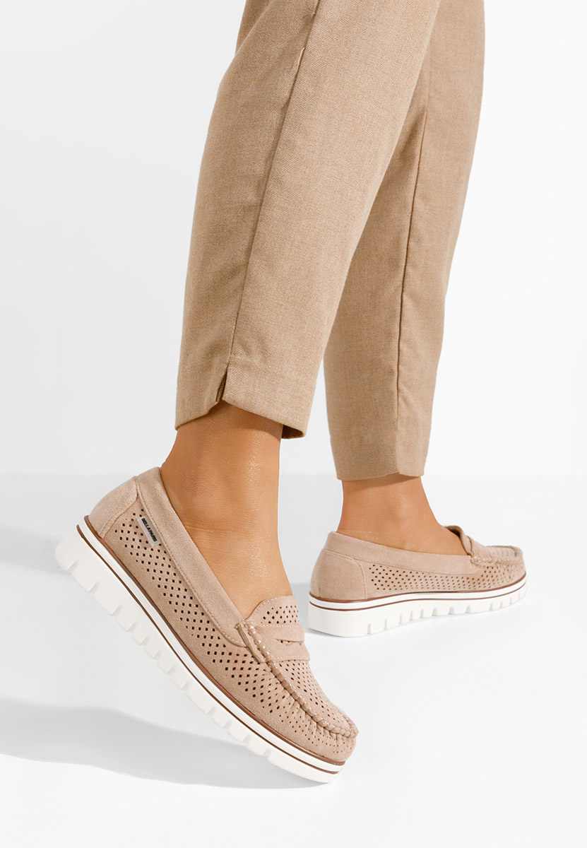 Khaki dámské mokasíny Manise