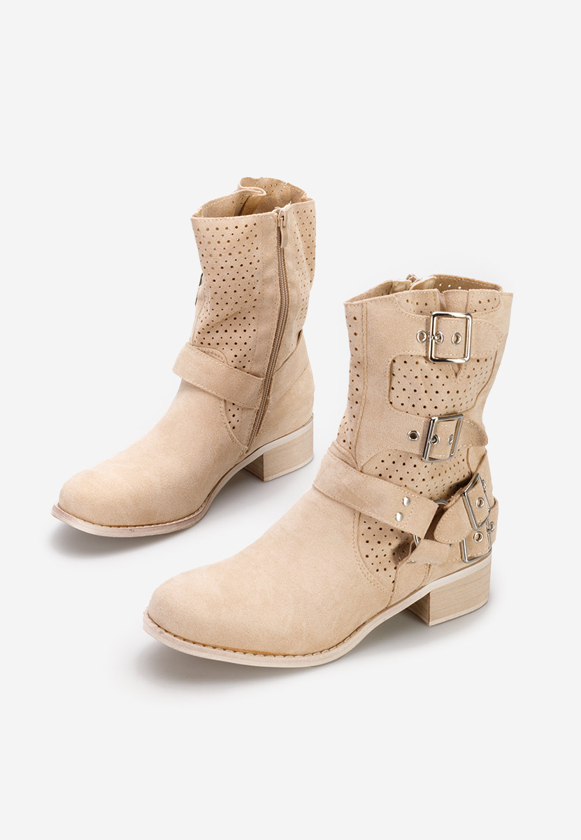 Béžové kotníkové boty Daiela