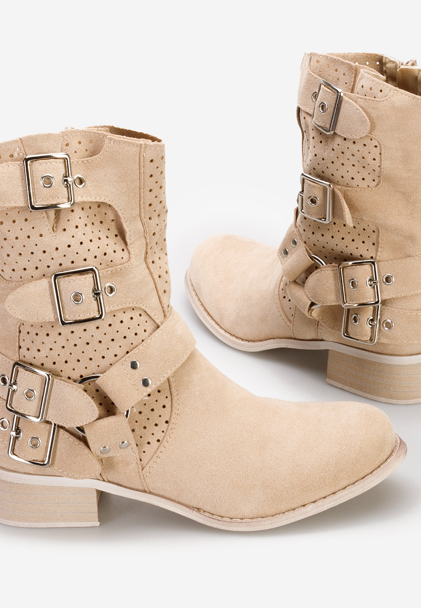 Béžové kotníkové boty Daiela