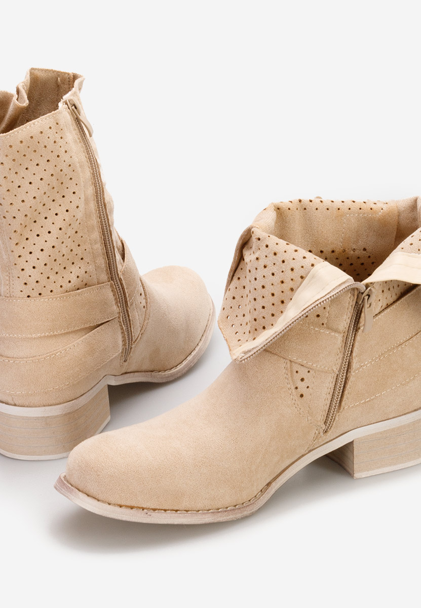 Béžové kotníkové boty Daiela