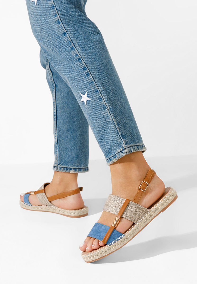 Modré sandály espadrilky Emillya