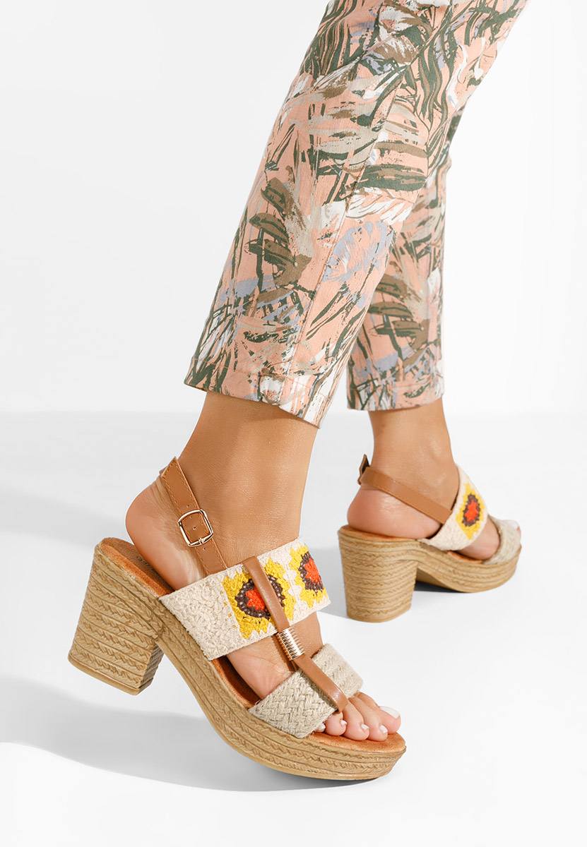 Béžové dámské sandály Zeina V2