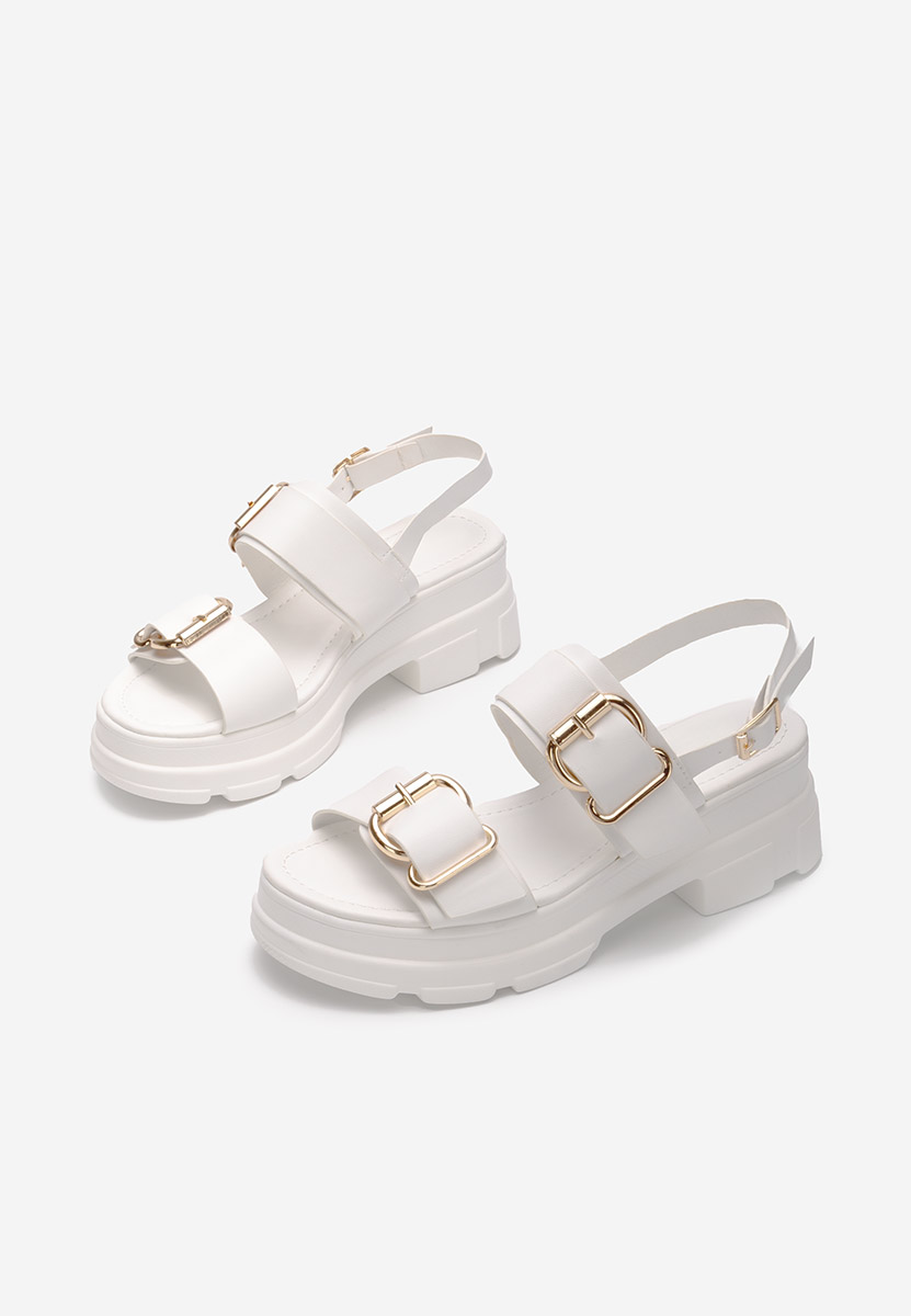 Bílé sandály na platformě Raphaela