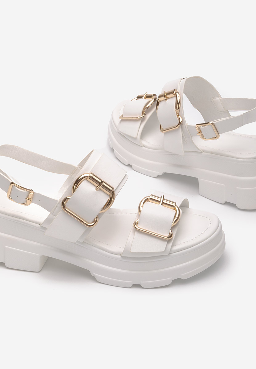 Bílé sandály na platformě Raphaela