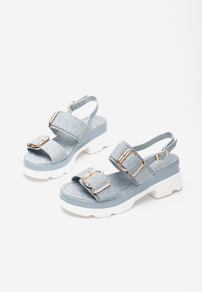 Svetlě modré sandály na platformě Raphaela