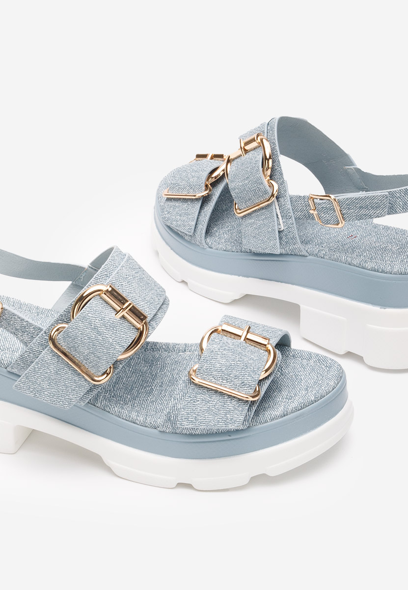 Svetlě modré sandály na platformě Raphaela