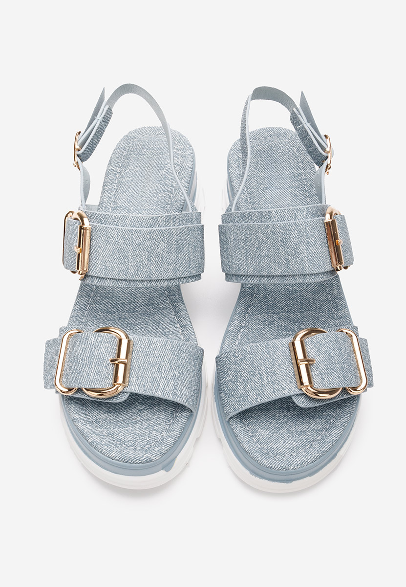 Svetlě modré sandály na platformě Raphaela