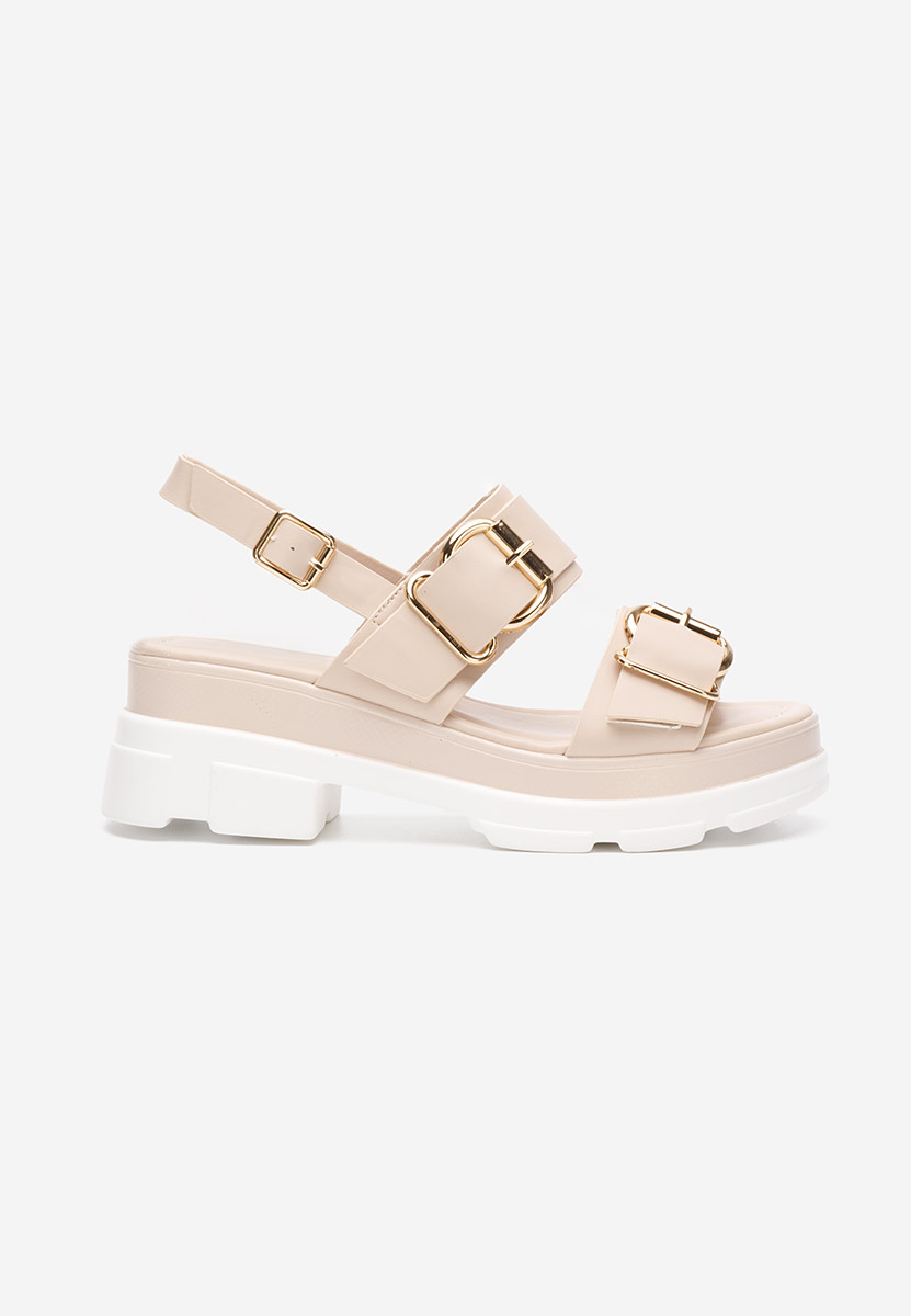 Béžové sandály na platformě Raphaela