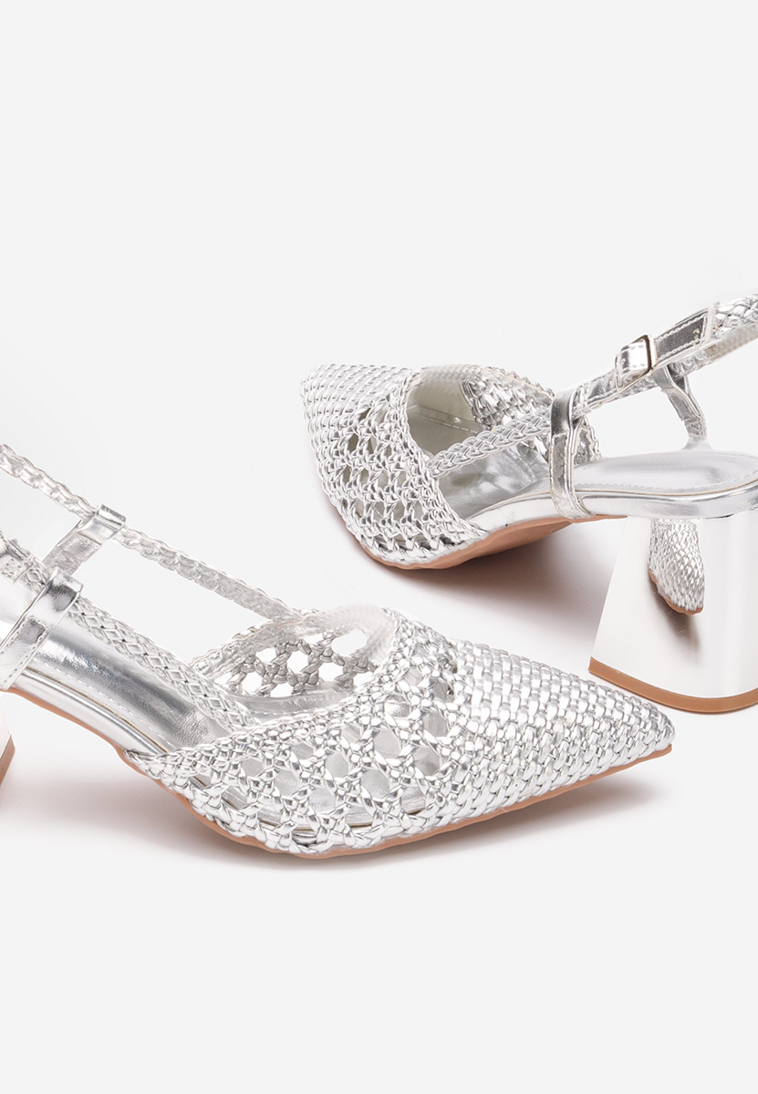 Stribrné lodičky s otevřenou pätou Letira