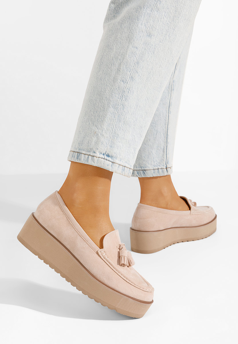 Tělové mokasíny na platformě Leondra Tělové mokasíny na platformě Leondra