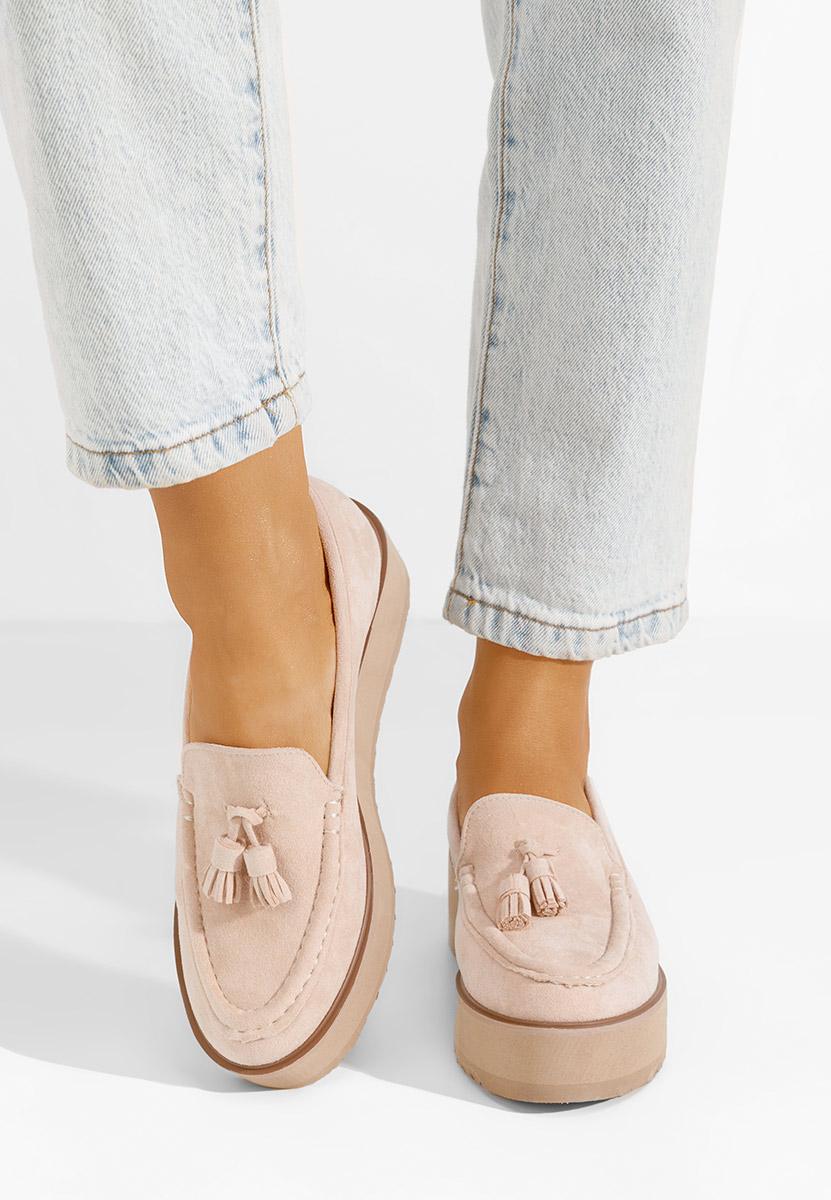 Tělové mokasíny na platformě Leondra Tělové mokasíny na platformě Leondra