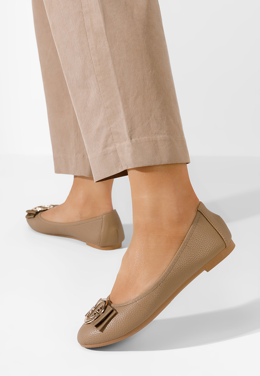 Khaki dámské baleríny Trisha