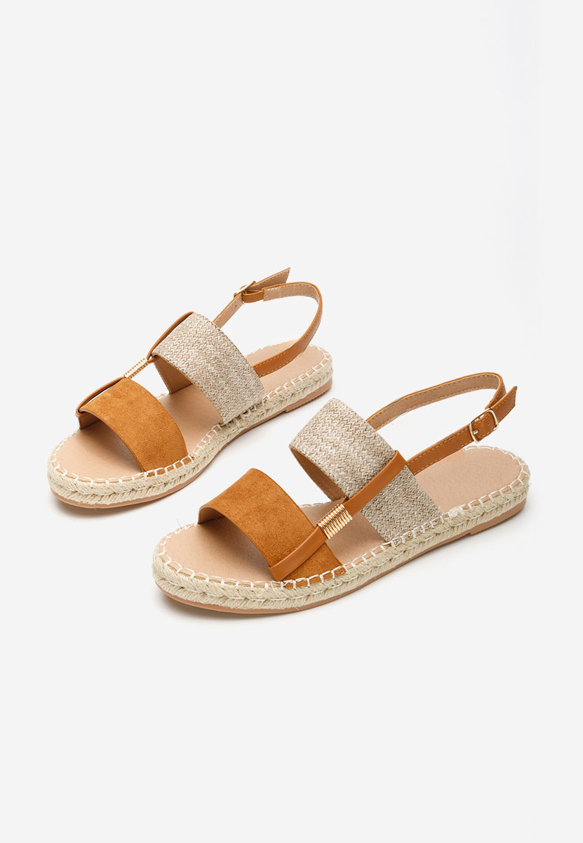 Camelové sandály espadrilky Emillya