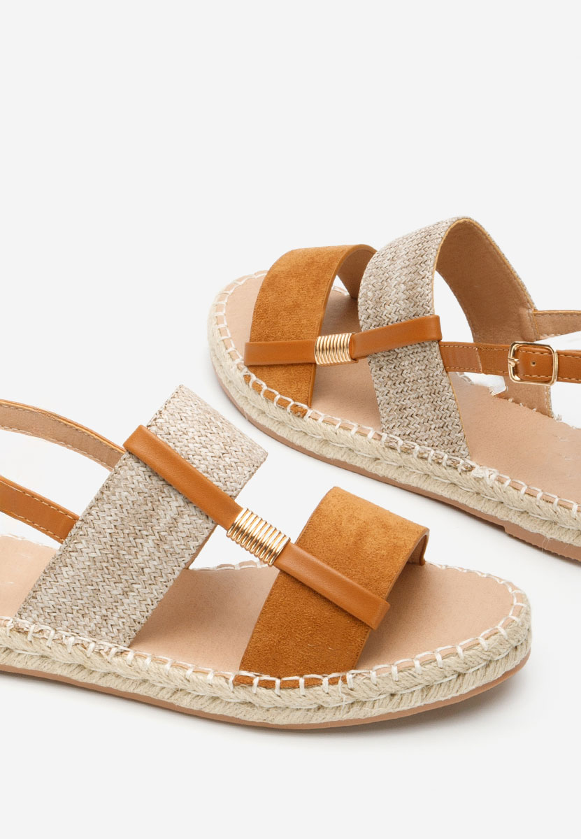 Camelové sandály espadrilky Emillya