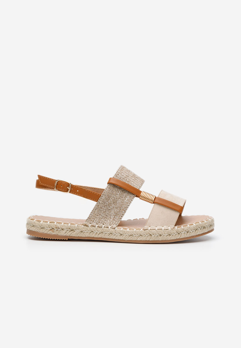 Béžové sandály espadrilky Emillya